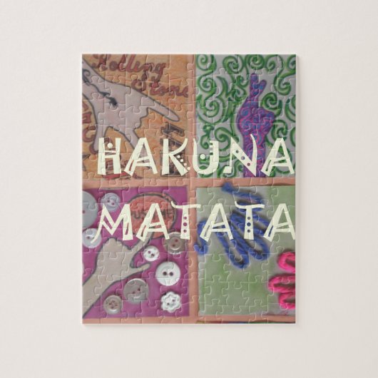 Hakuna Matata schattig kunstwerk.png Legpuzzel (Verticaal)