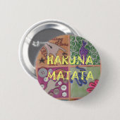 Hakuna Matata schattig kunstwerk.png Ronde Button 5,7 Cm (Voorkant /achterkant)