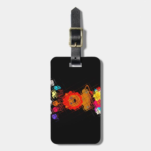 Hakuna Matata, schattig ontwerp van de baby leeuw Bagagelabel (Voorkant verticaal)