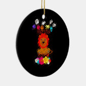 Hakuna Matata, schattig ontwerp van de baby leeuw Keramisch Ornament (Rechts)