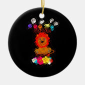 Hakuna Matata, schattig ontwerp van de baby leeuw Keramisch Ornament (Voorkant)