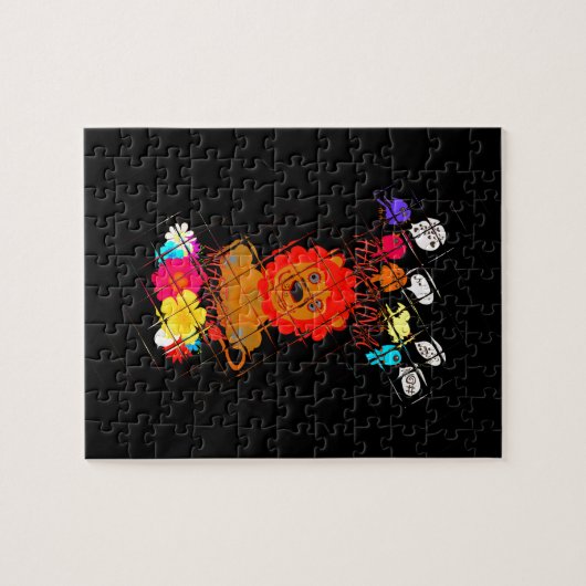 Hakuna Matata, schattig ontwerp van de baby leeuw Legpuzzel (Horizontaal)