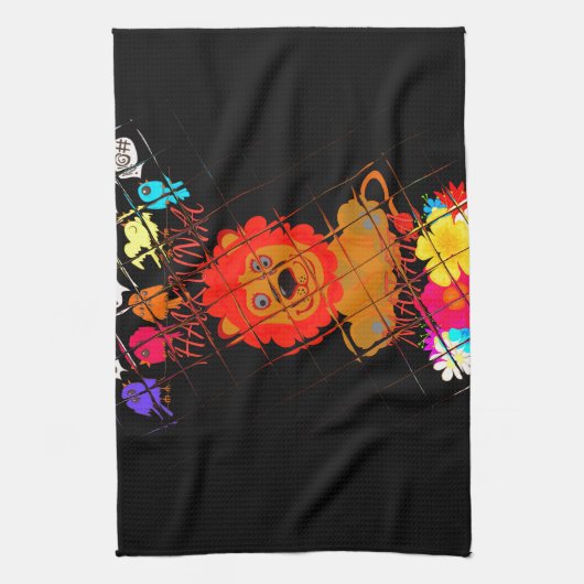 Hakuna Matata, schattig ontwerp van de baby leeuw Theedoek (Verticaal)