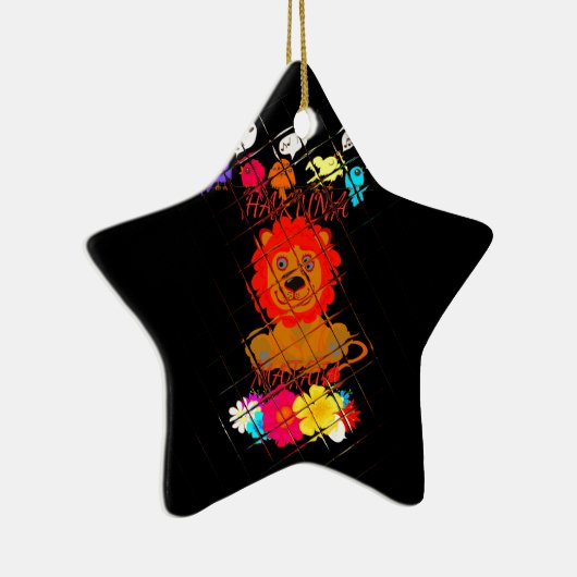 Hakuna Matata schattige baby Keramisch Ornament (Rechts)