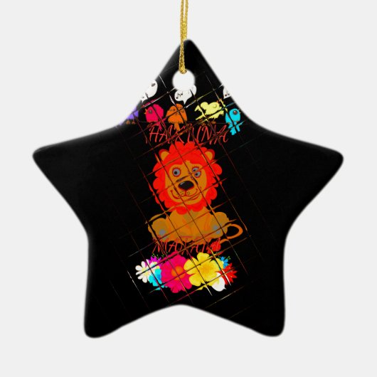 Hakuna Matata schattige baby Keramisch Ornament (Voorkant)