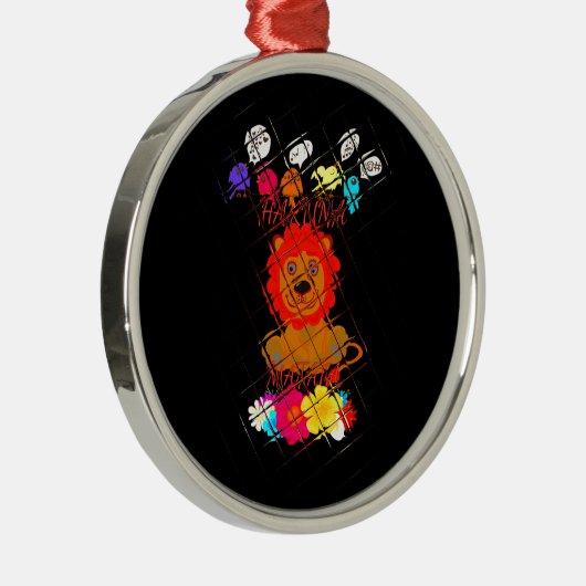 Hakuna Matata schattige baby Metalen Ornament (Rechts)