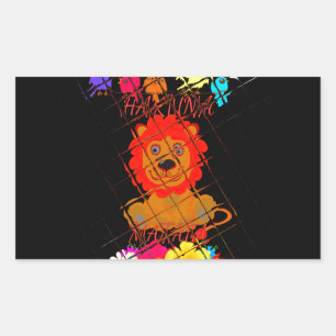 Hakuna Matata schattige baby Rechthoekige Sticker