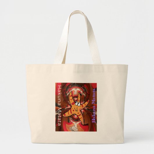 Hakuna Matata Starfish Design Grote Tote Bag (Voorkant)