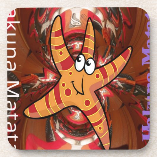 Hakuna Matata Starfish Design Onderzetter (Voorkant)