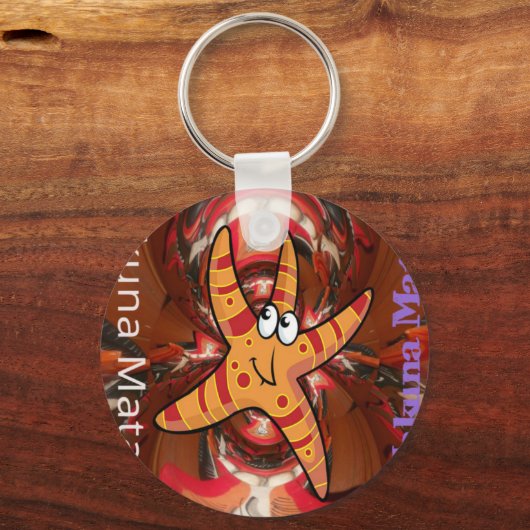 Hakuna Matata Starfish Design Sleutelhanger (Voorkant)
