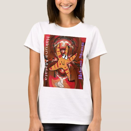Hakuna Matata Starfish Design T-shirt (Voorkant)