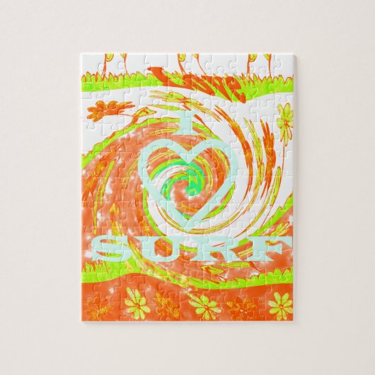 Hakuna Matata Summer Baby Kinder ik hou van surfen Legpuzzel (Verticaal)