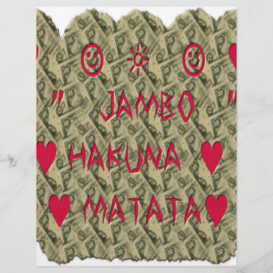 Hakuna Matata Talk Money Art Print Design Briefhoofd Sjabloon