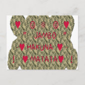 Hakuna Matata Talk Money Art Print Design Briefkaart (Voorkant)