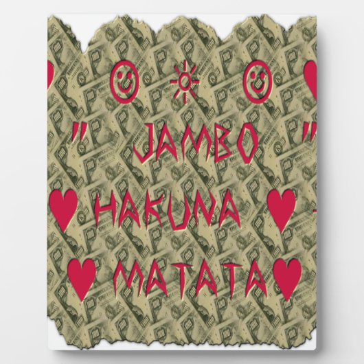 Hakuna Matata Talk Money Art Print Design Fotoplaat (Voorkant)