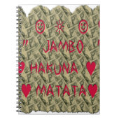 Hakuna Matata Talk Money Art Print Design Notitieboek (Voorkant)