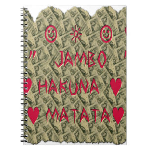Hakuna Matata Talk Money Art Print Design Notitieboek