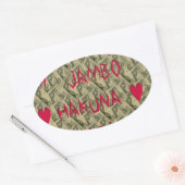 Hakuna Matata Talk Money Art Print Design Ovale Sticker (Envelop)