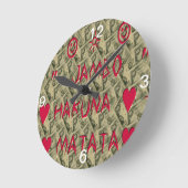 Hakuna Matata Talk Money Art Print Design Ronde Klok (Hoek)