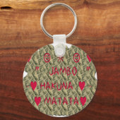 Hakuna Matata Talk Money Art Print Design Sleutelhanger (Voorkant)