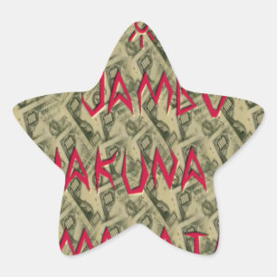 Hakuna Matata Talk Money Art Print Design Ster Sticker