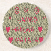 Hakuna Matata Talk Money Art Print Design Zandsteen Onderzetter (Voorkant)