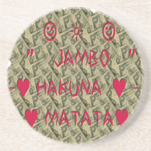 Hakuna Matata Talk Money Art Print Design Zandsteen Onderzetter