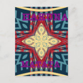 Hakuna Matata Tekst Hoop Abstracte kunst Print Des Briefkaart (Voorkant)