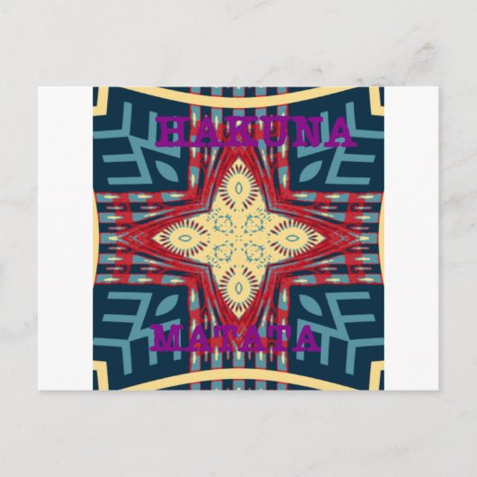 Hakuna Matata Tekst Hoop Abstracte kunst Print Des Briefkaart (Voorkant)