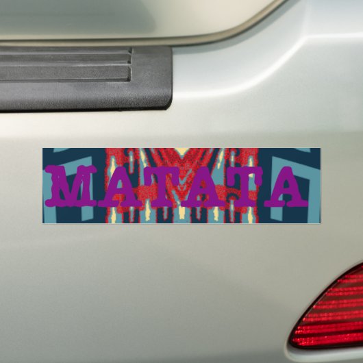 Hakuna Matata Tekst Hoop Abstracte kunst Print Des Bumpersticker (Op auto)