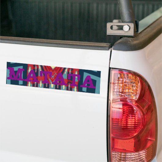 Hakuna Matata Tekst Hoop Abstracte kunst Print Des Bumpersticker (Op Truck)