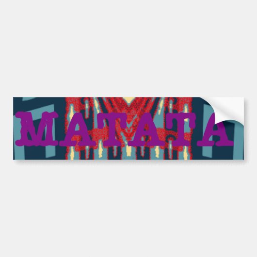 Hakuna Matata Tekst Hoop Abstracte kunst Print Des Bumpersticker (Voorkant)
