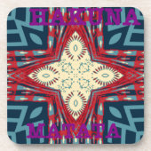 Hakuna Matata Tekst Hoop Abstracte kunst Print Des Drankjes Onderzetter (Voorkant)