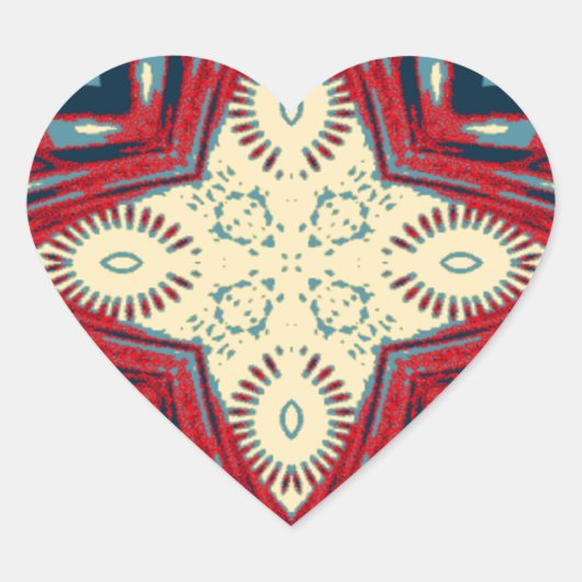 Hakuna Matata Tekst Hoop Abstracte kunst Print Des Hart Sticker (Voorkant)