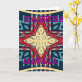 Hakuna Matata Tekst Hoop Abstracte kunst Print Des Kaart (Gele Bloem)