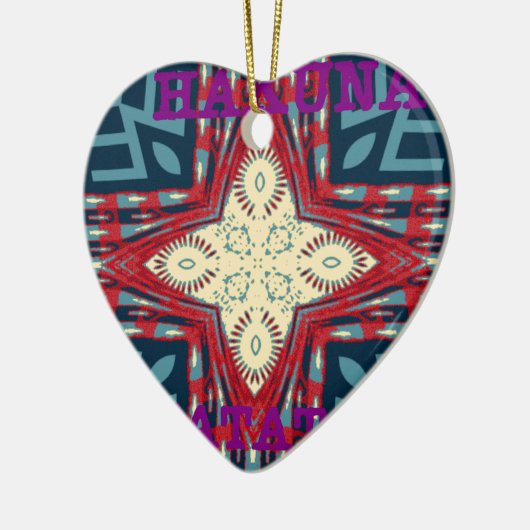 Hakuna Matata Tekst Hoop Abstracte kunst Print Des Keramisch Ornament (Links)