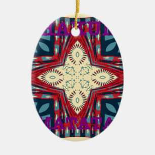 Hakuna Matata Tekst Hoop Abstracte kunst Print Des Keramisch Ornament