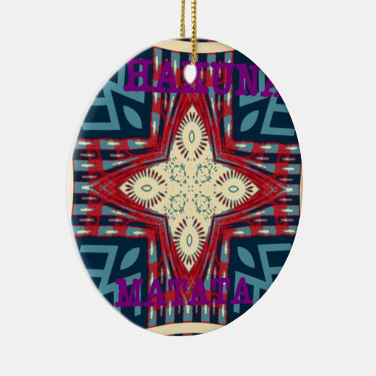 Hakuna Matata Tekst Hoop Abstracte kunst Print Des Keramisch Ornament (Rechts)