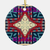 Hakuna Matata Tekst Hoop Abstracte kunst Print Des Keramisch Ornament (Voorkant)