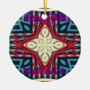 Hakuna Matata Tekst Hoop Abstracte kunst Print Des Keramisch Ornament