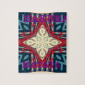 Hakuna Matata Tekst Hoop Abstracte kunst Print Des Legpuzzel (Verticaal)