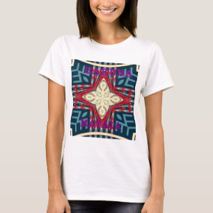 Hakuna Matata Tekst Hoop Abstracte kunst Print Des T-shirt