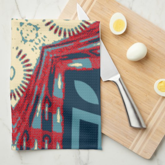 Hakuna Matata Tekst Hoop Abstracte kunst Print Des Theedoek (Quarter Fold)