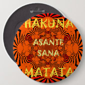 Hakuna Matata, uniek uitzonderlijk bedankt Ronde Button 6,0 Cm (Voorkant /achterkant)