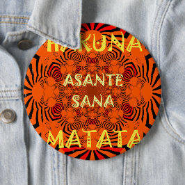 Hakuna Matata, uniek uitzonderlijk bedankt Ronde Button 6,0 Cm
