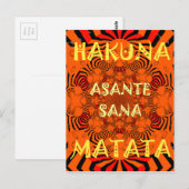 Hakuna Matata, uniek uitzonderlijk nieuwste patter Briefkaart (Voorkant / Achterkant)