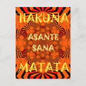 Hakuna Matata, uniek uitzonderlijk nieuwste patter Briefkaart (Voorkant)