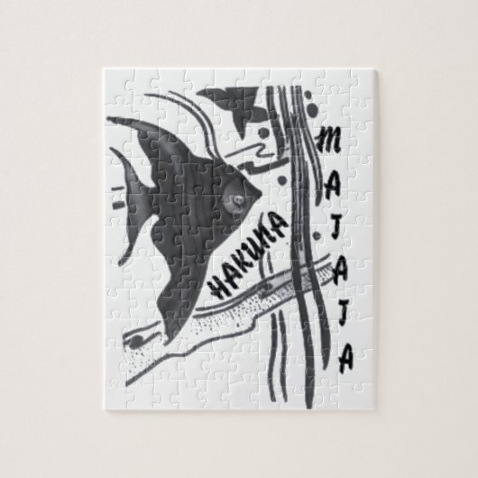 Hakuna Matata Vis Kunstprint Legpuzzel (Verticaal)