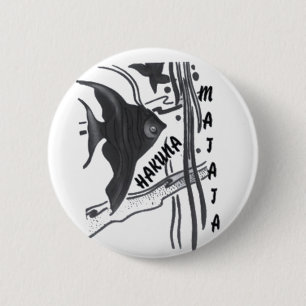 Hakuna Matata Vis Kunstprint Ronde Button 5,7 Cm