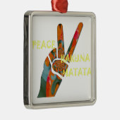 Hakuna Matata Vrede Metalen Ornament (Rechts)
